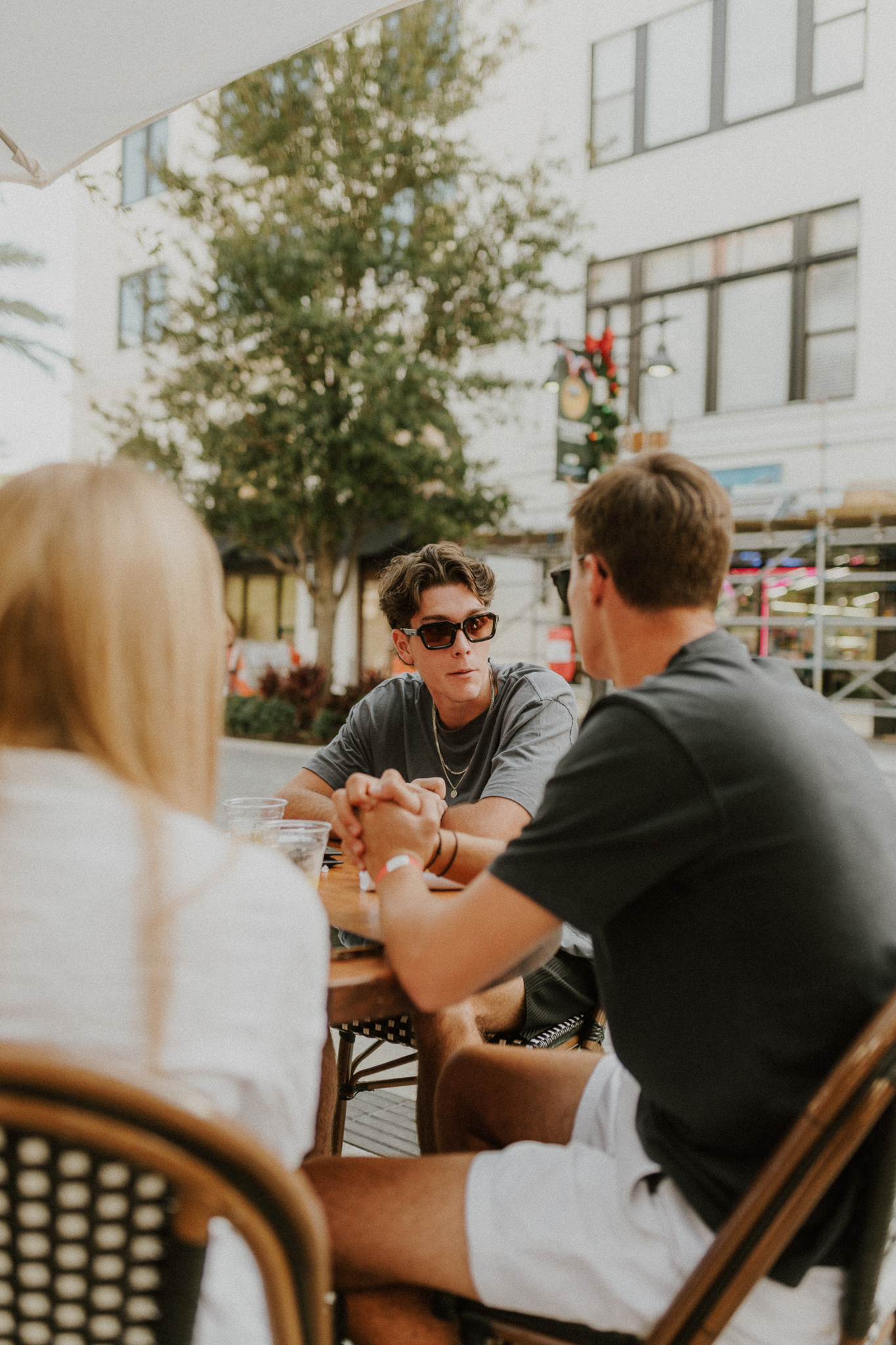 People sitting on the patio at Lynora’s