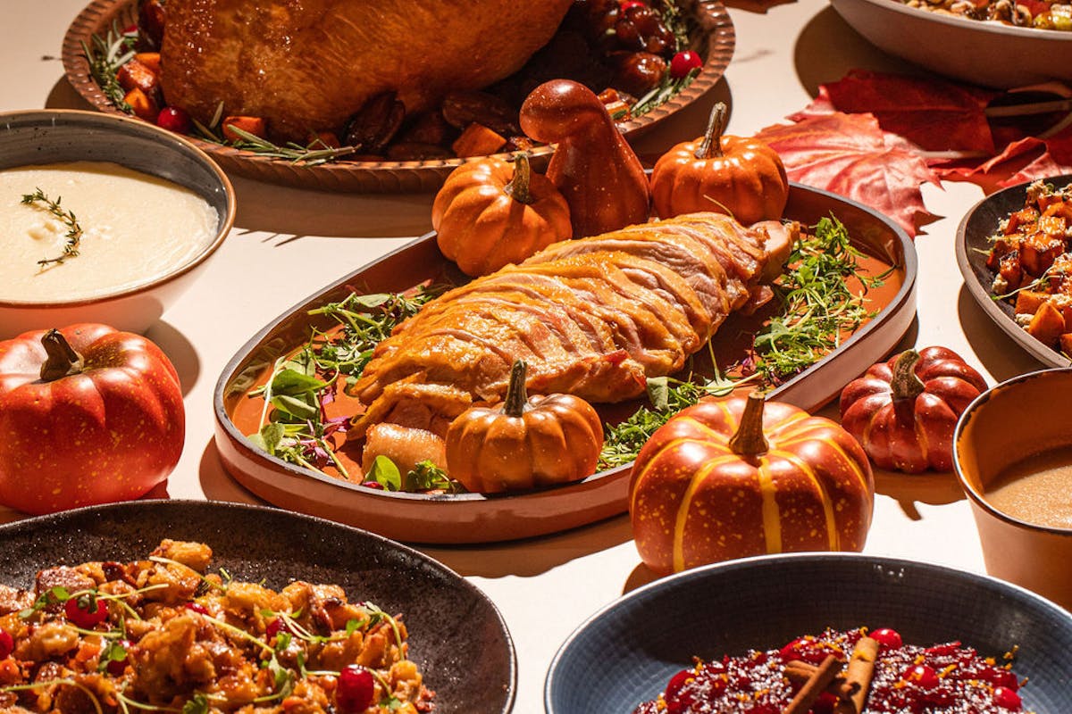 many different types of food on a plate