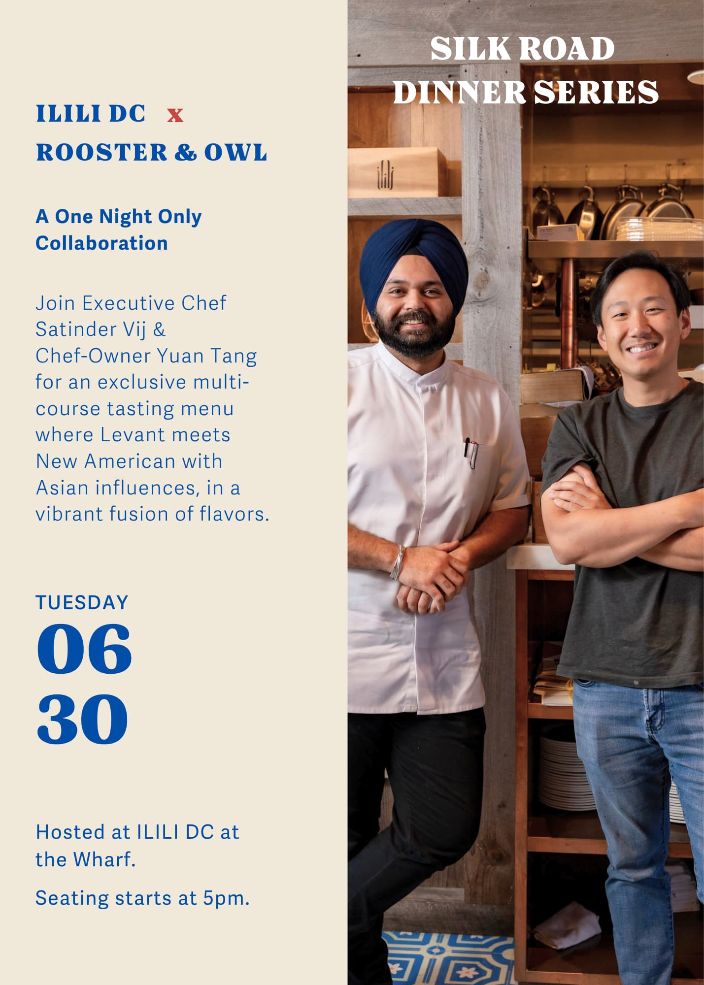 Silk Road Dinner Series at ilili DC, a collaboration with Rooster & Owl
