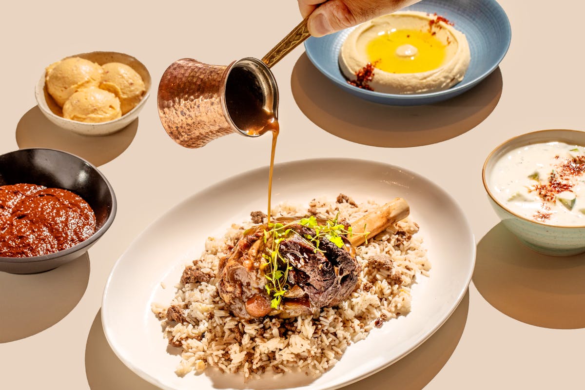 a plate of food on a table