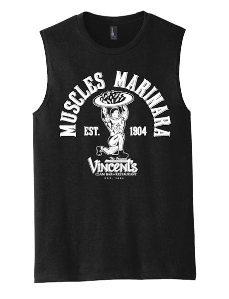 Muscles Marinara TShirt Vincent's Clam Bar Italian Seafood Cuisine