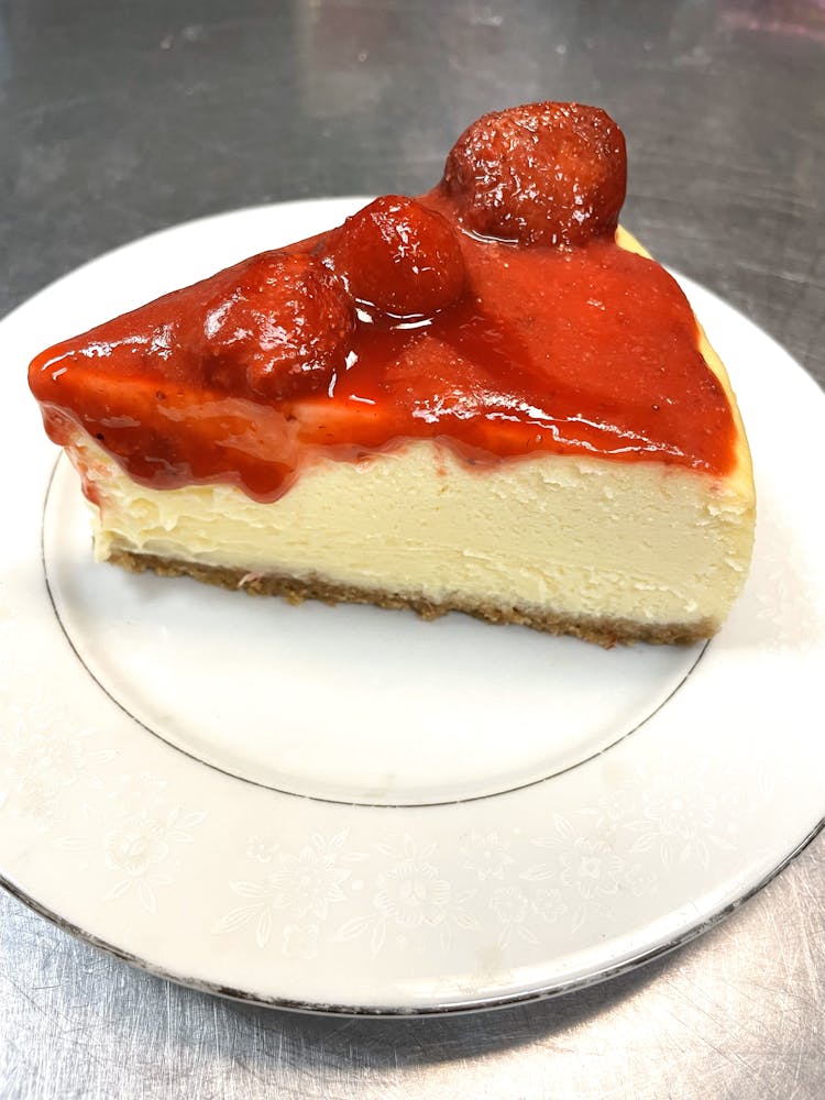 a piece of cake on a plate