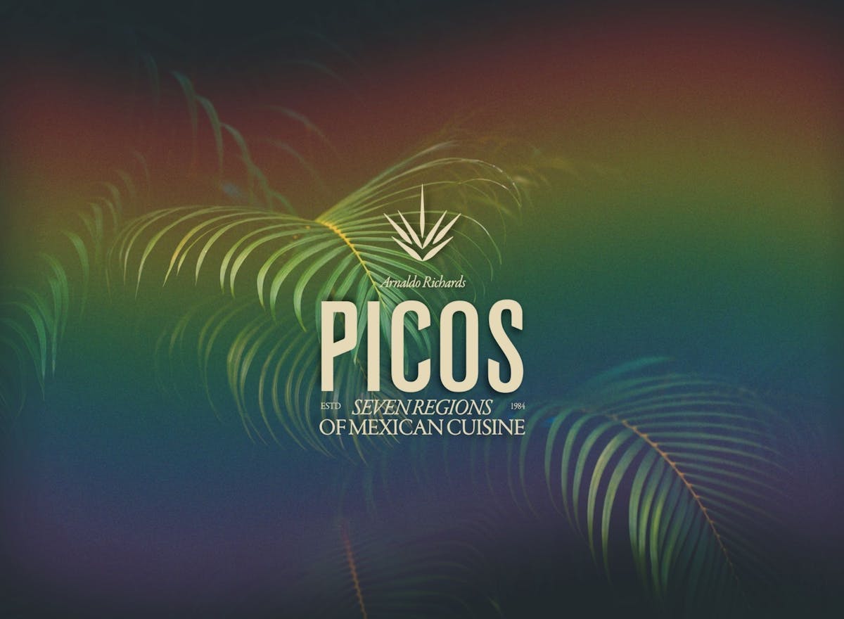 a picture of palm leaves in a rainbow hue to promote a Bacardi Cocktail Class being held at Arnaldo Richards' Picos Restaurant in Houston, Texas to kick off LGBTQ Pride Season.