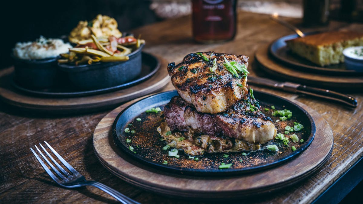 a plate of food on a table