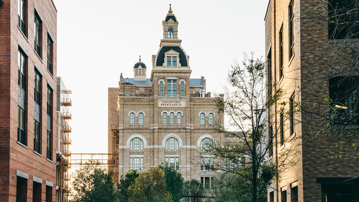 a large brick building