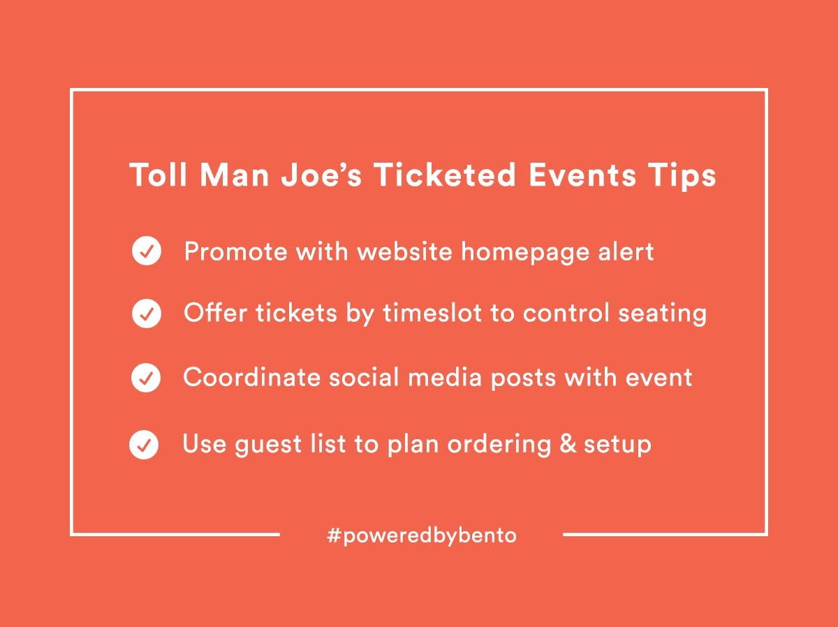 List of ticketed event tips