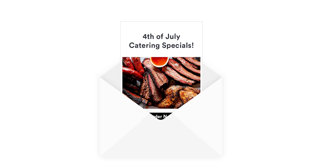 Email newsletter example