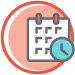 Private events illustration in form of a calendar