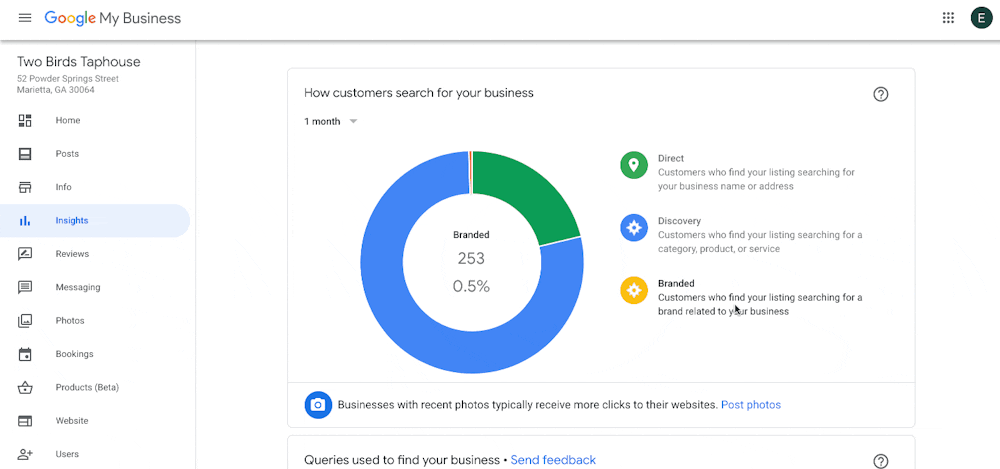 Verifying Google My Business Listing Tutorial Video for Two Birds TapHouse