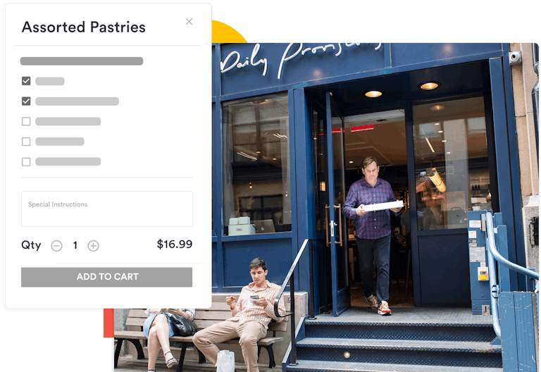 A person exiting Daily Provisions