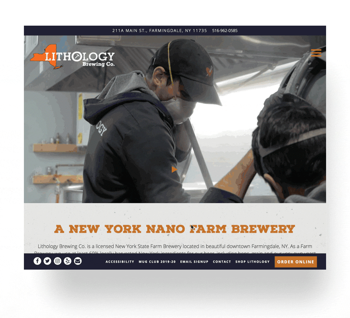 brewing company website graphic