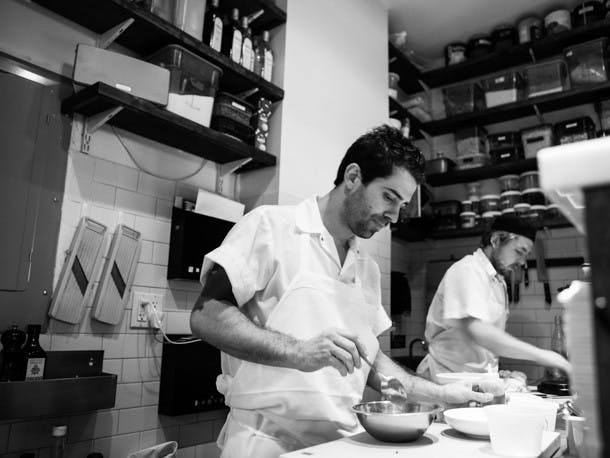 Chef Ignacio Mattos in the kitchen. Photo: Brent Herrig.
