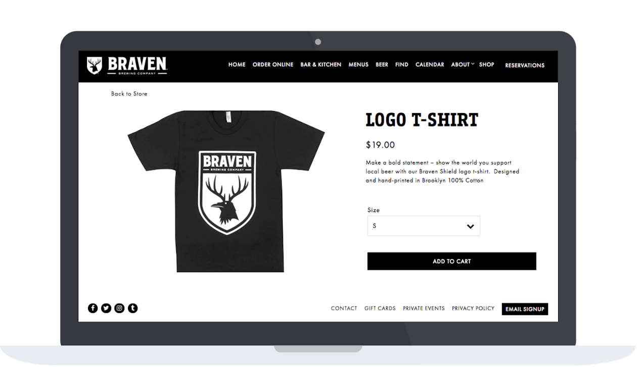 Braven Brewing's online store
