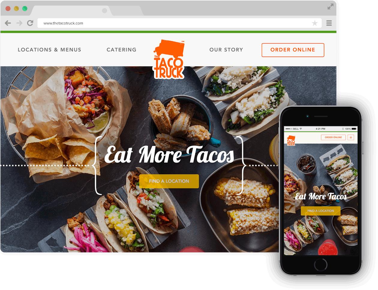 Screenshot of The Taco Truck website