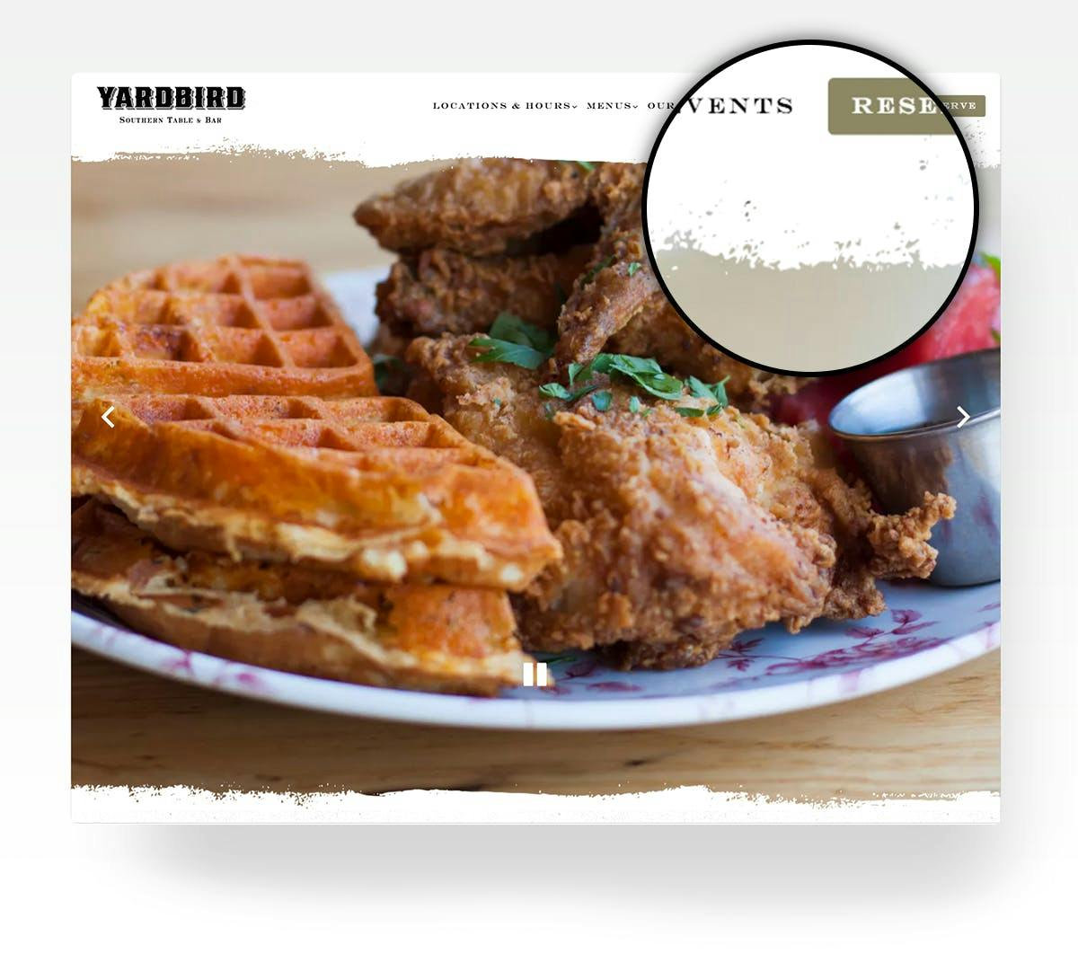 A picture of a plate of food from Yardbird.