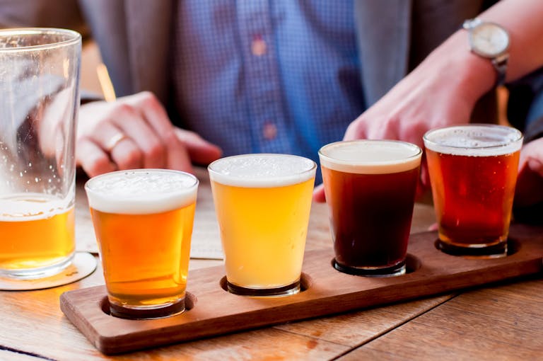 craft beer on a table
