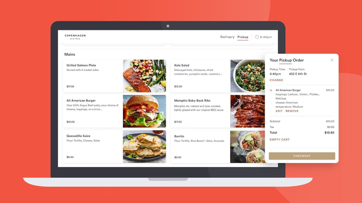 An example of the Bento Ordering experience on desktop and mobile