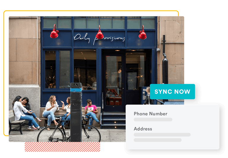 Restaurant exterior with people sitting outside
