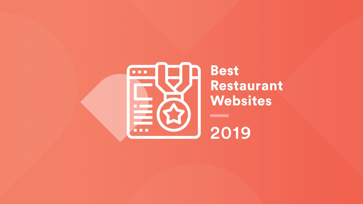 graphic that says best restaurant websites 2019