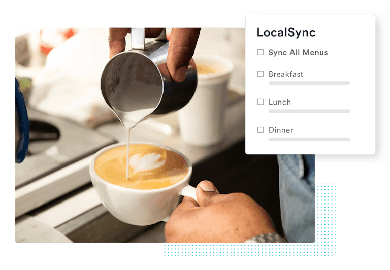 Server pouring coffee