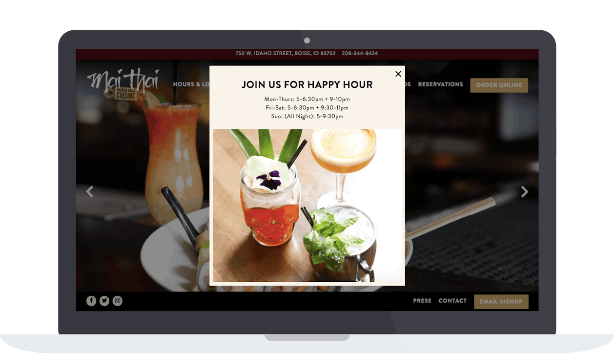 Mai Thai's website