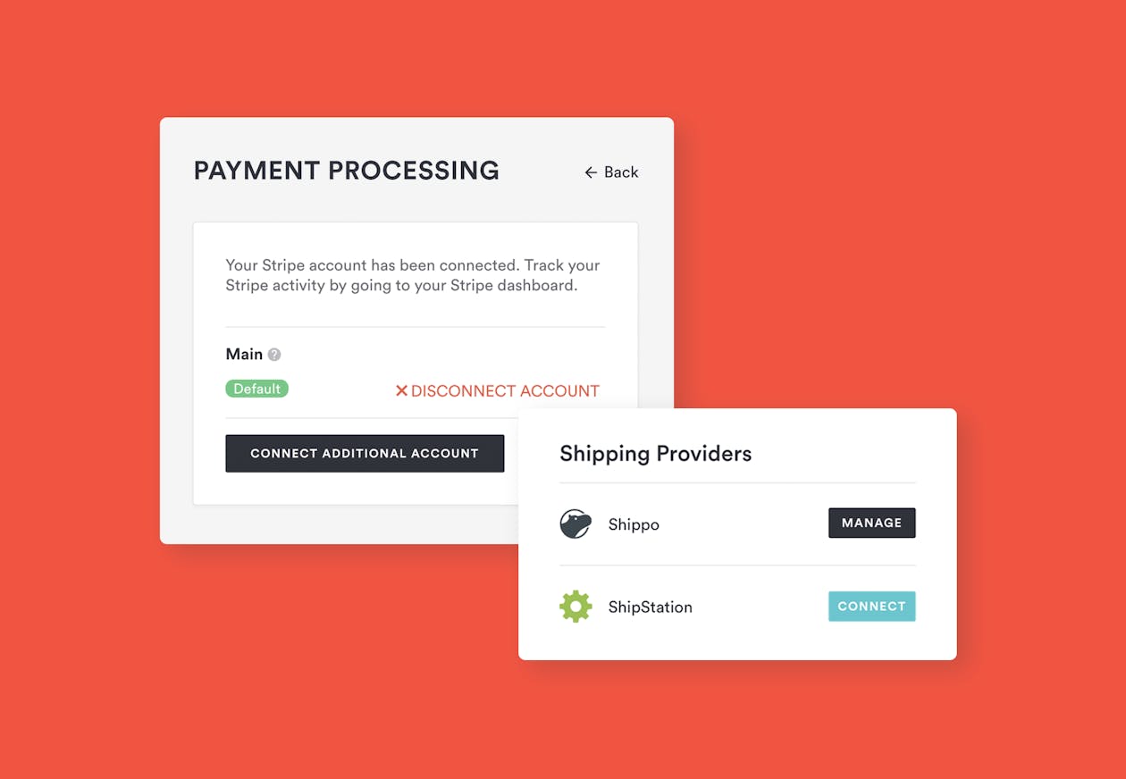 screenshots of BentoBox payment processing features