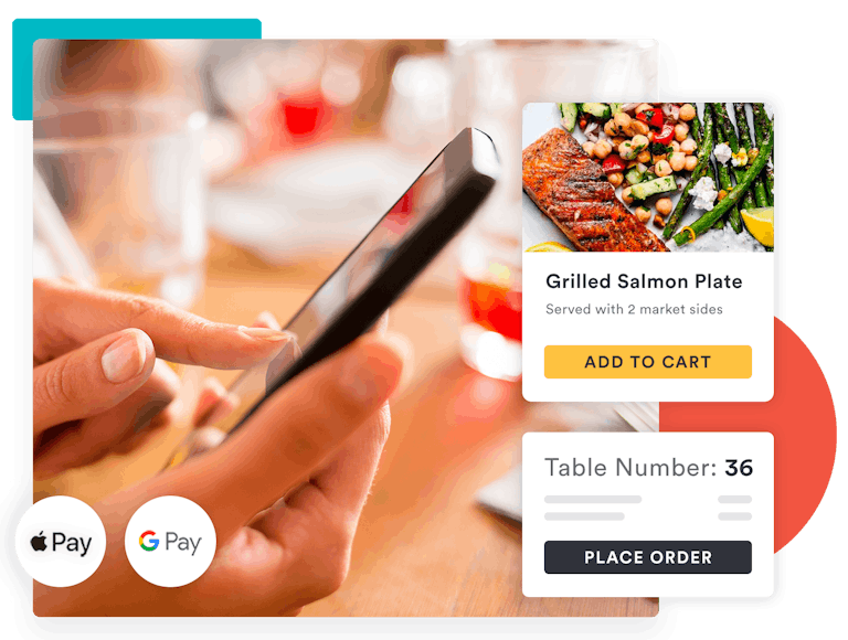 contactless dine-in ordering - paperless payment and tableside ordering with apple pay