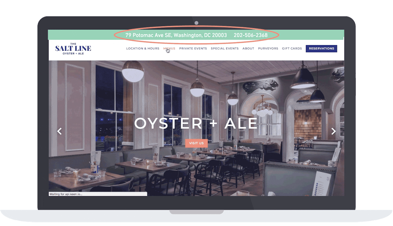 gif of the salt line's website