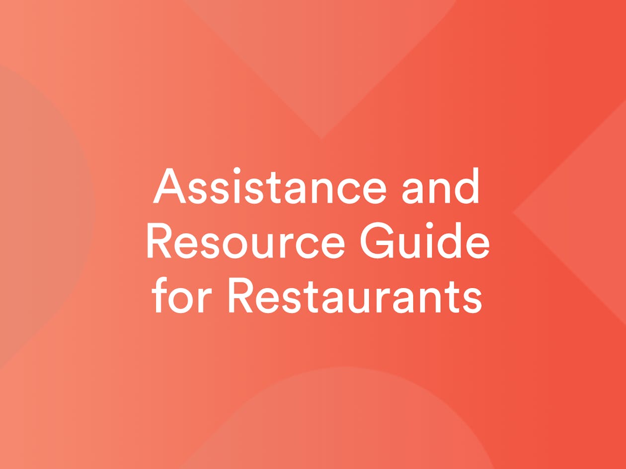 Assistance and Resource Guide for Restaurants