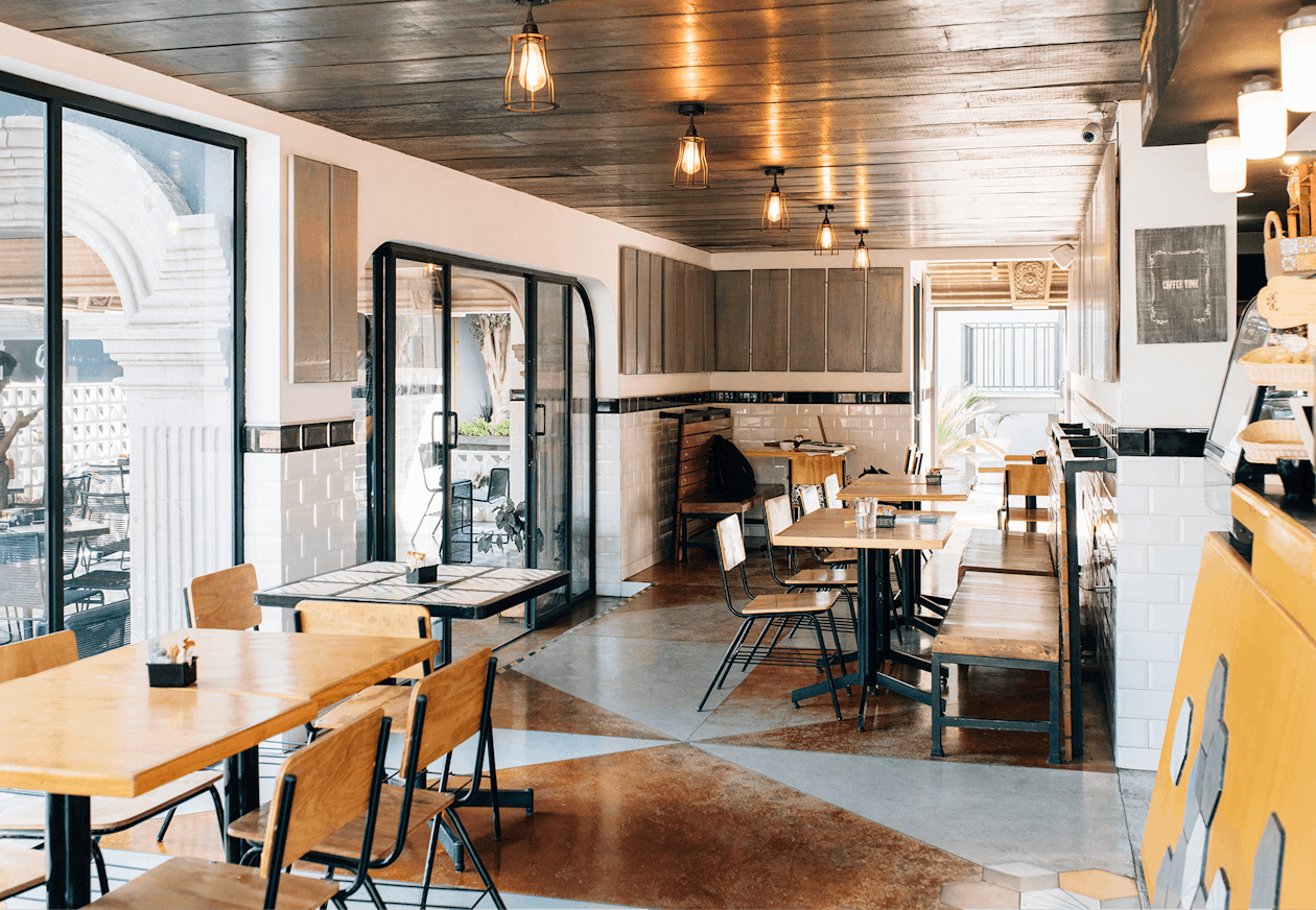 An empty dining room