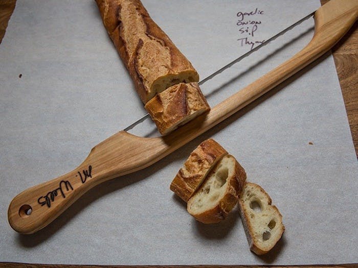 M. Wells’ Bread Saw with pieces of bread