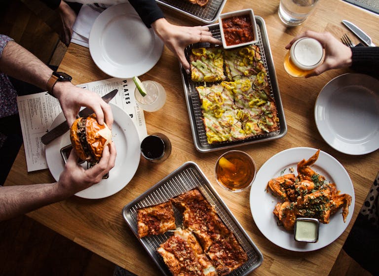 plates of food on a table