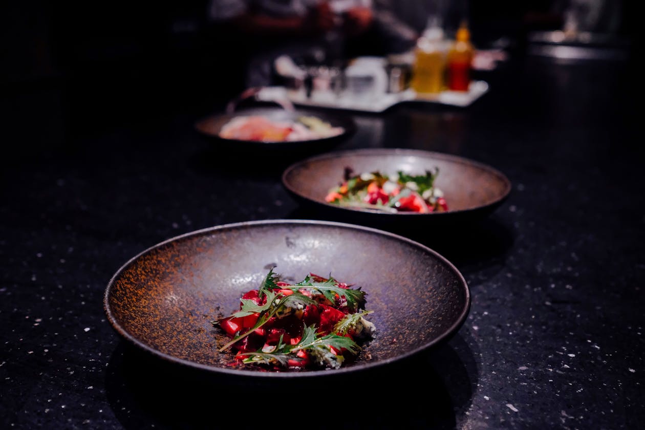 a bowl of food on a table