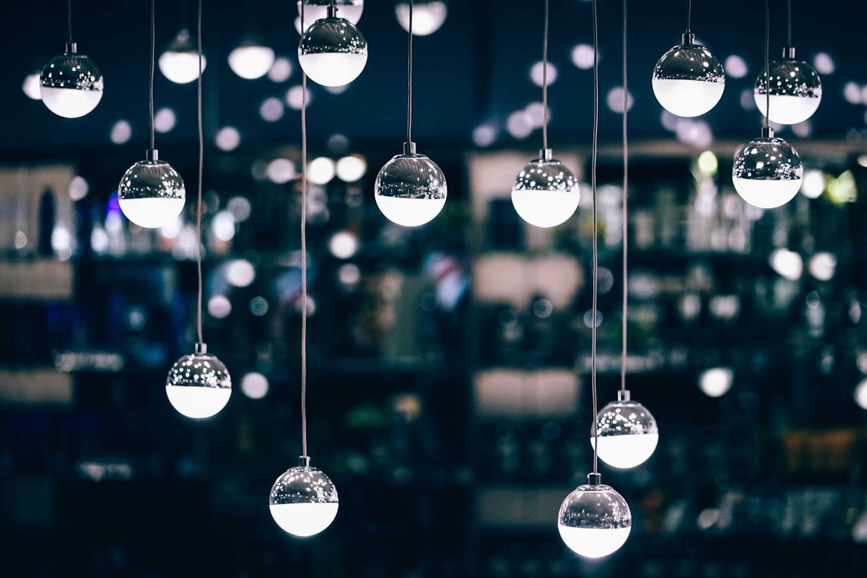 A picture of decorations hanging.