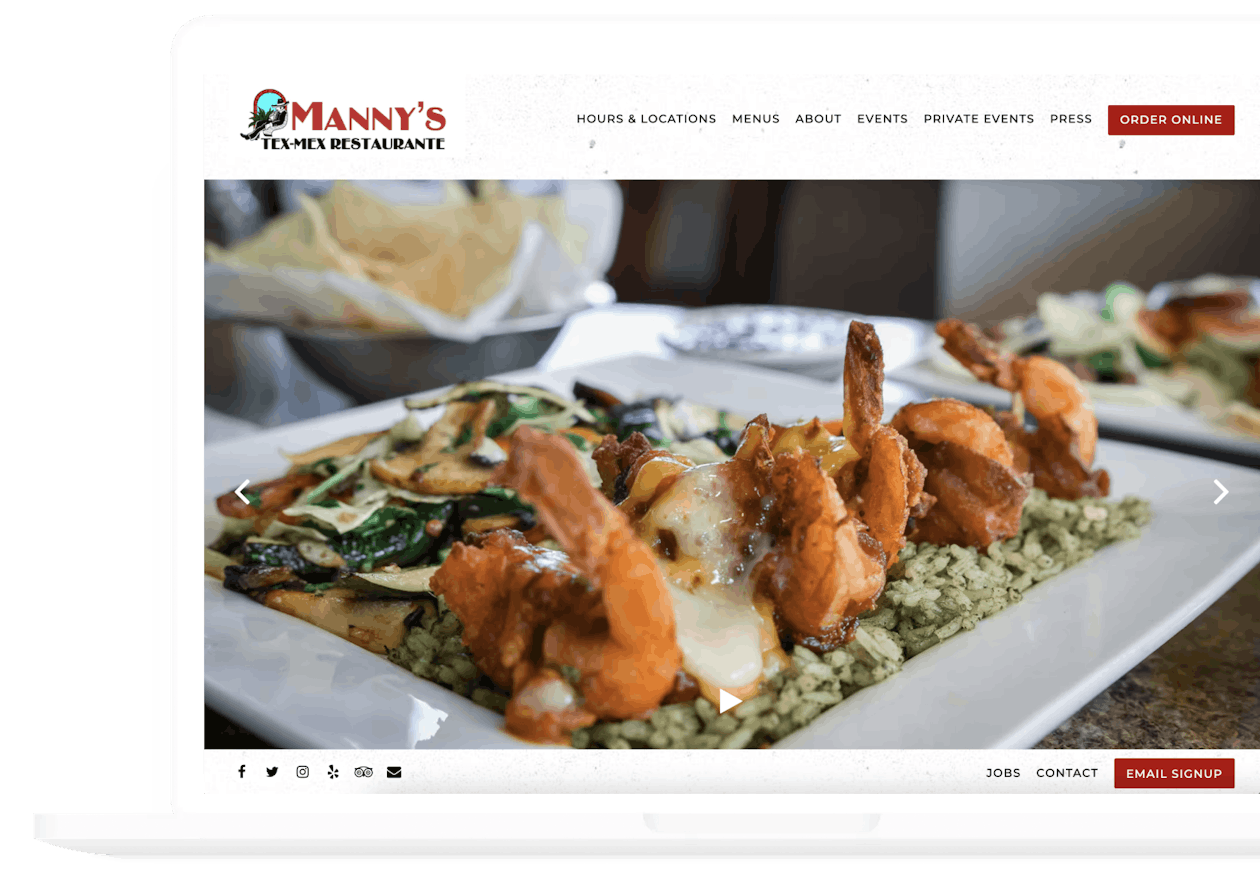 Graphic of a website
