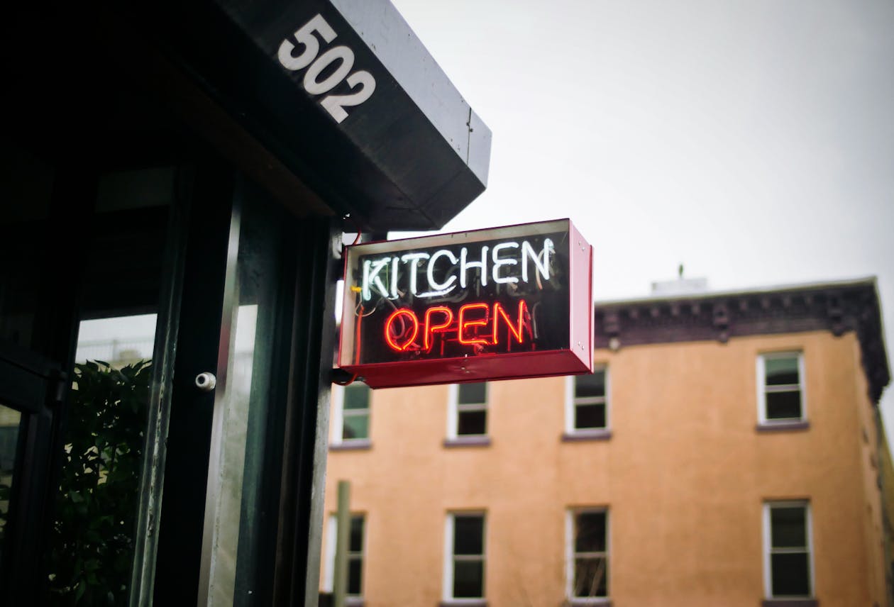 a sign on the side of a building