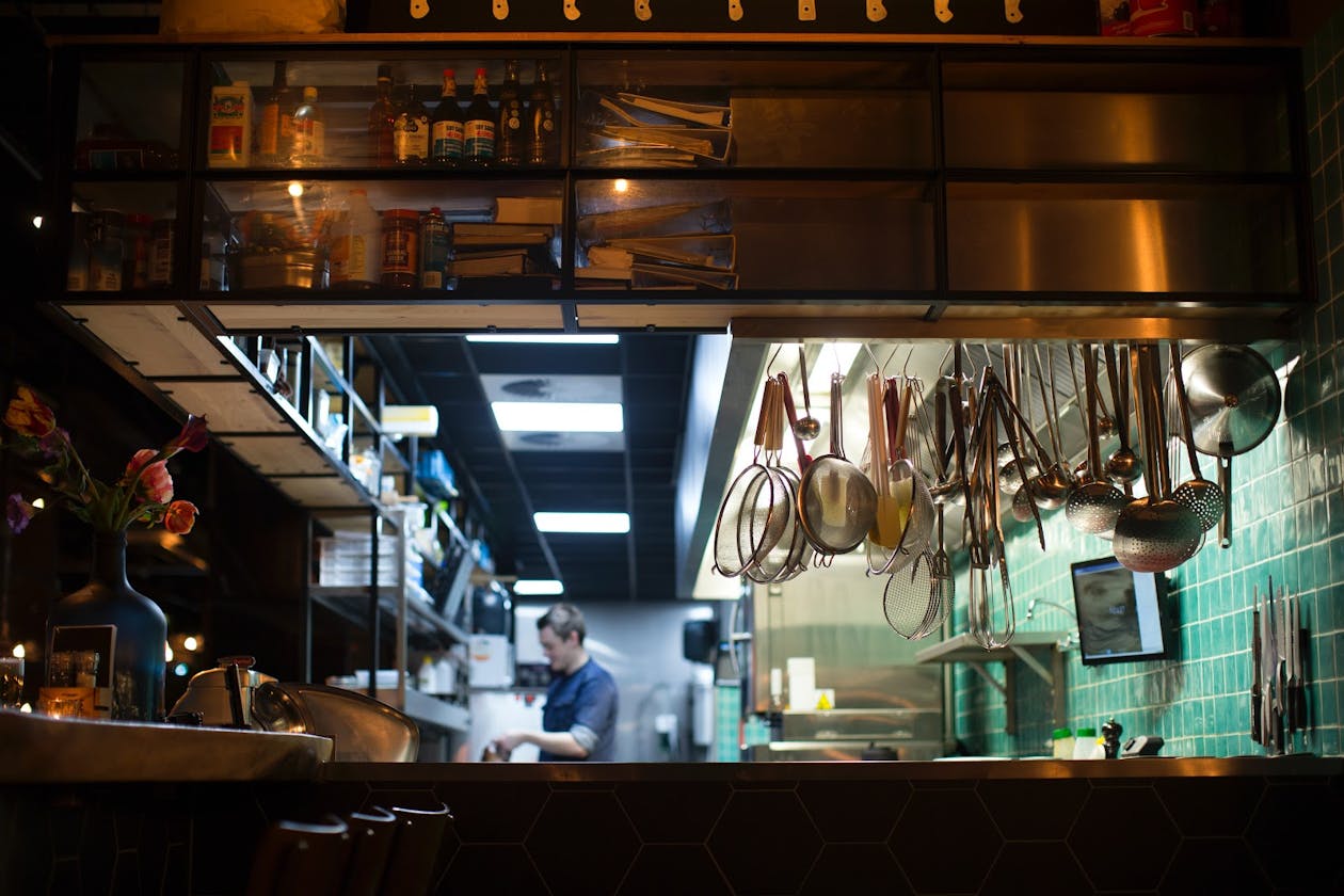 a close up of a restaurant