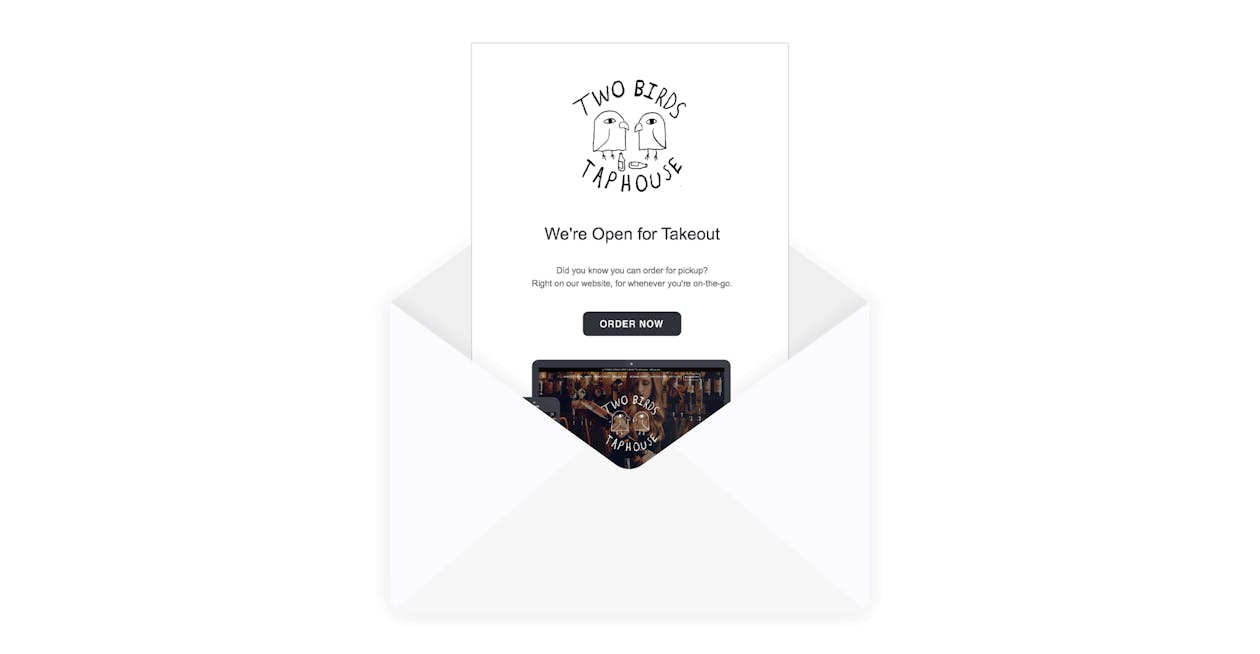 An example of an email newsletter.