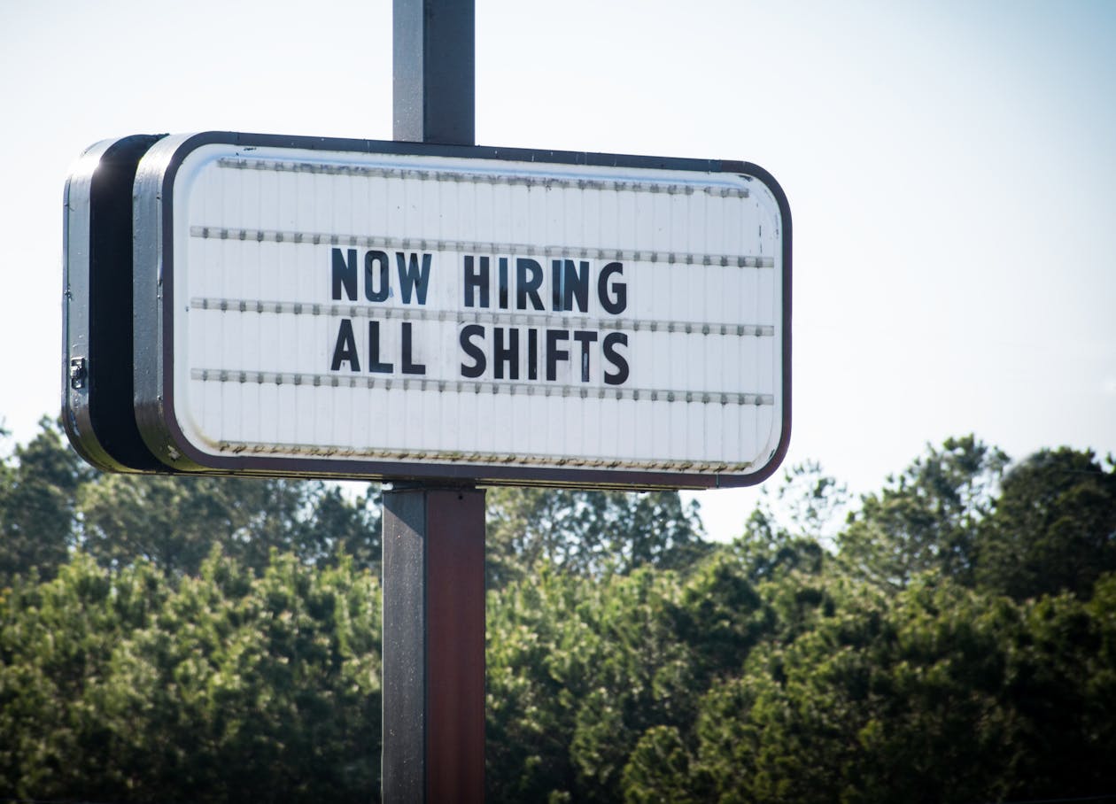 a sign on a pole
