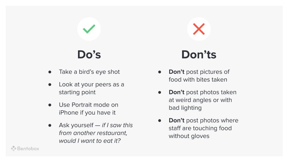 Do’s and Don’ts of food photography