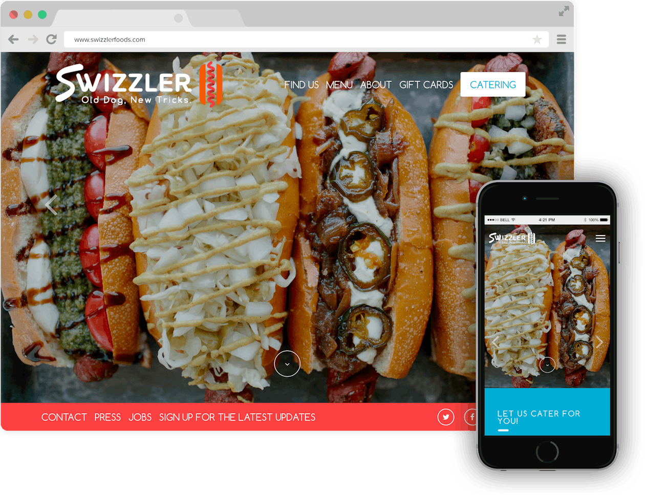 Screenshot of swizzler's website