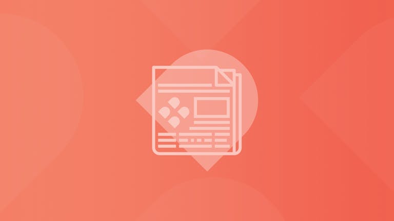 Illustrated icon of a newspaper