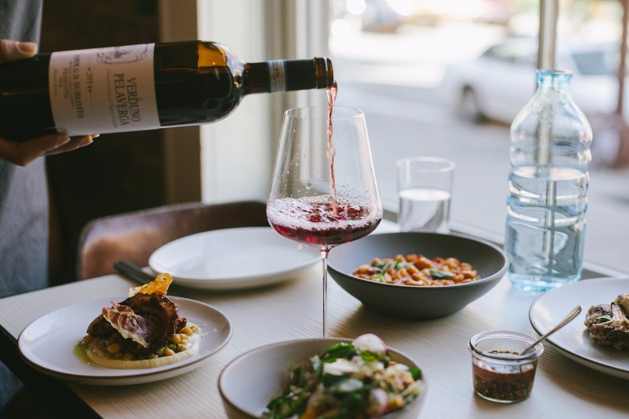 a bottle of wine on a table