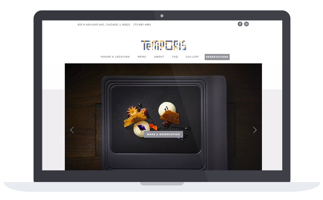 a screenshot of Temprois homepage