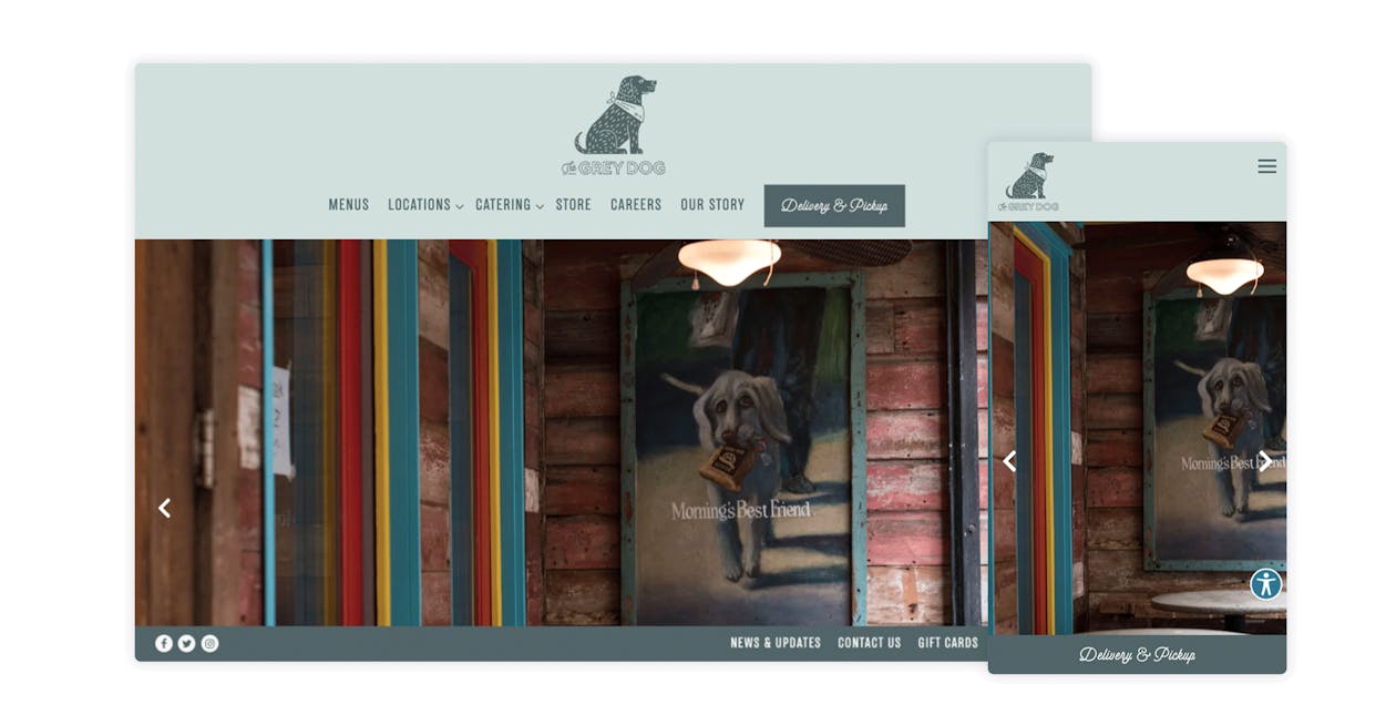 a screenshot of a coffee shop website