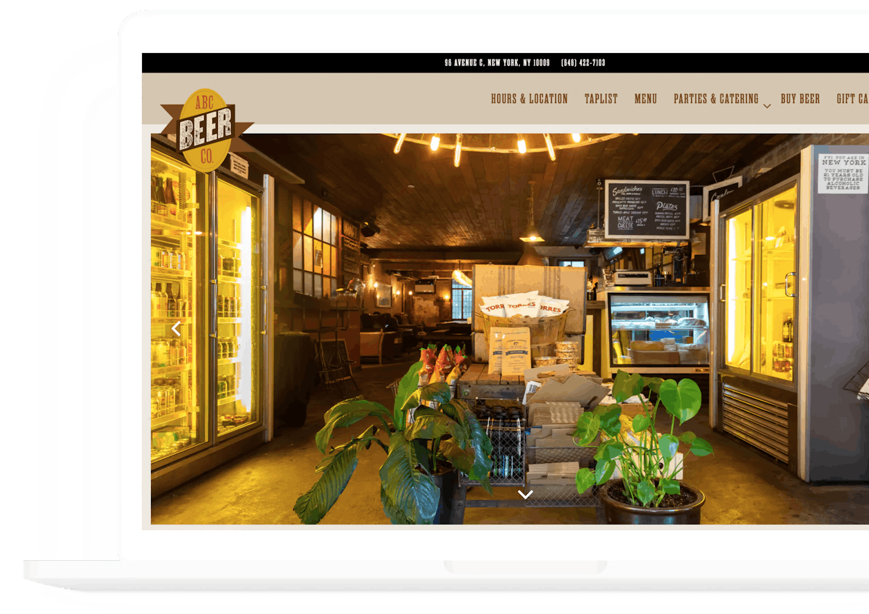 a phot of alphabet city beer co's website