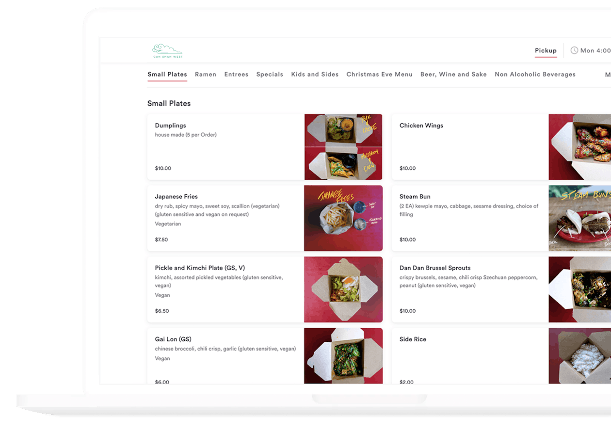 Gan Shan West Online Ordering