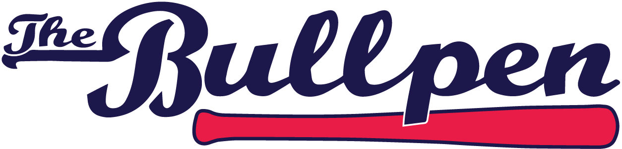 a blue and pink logo