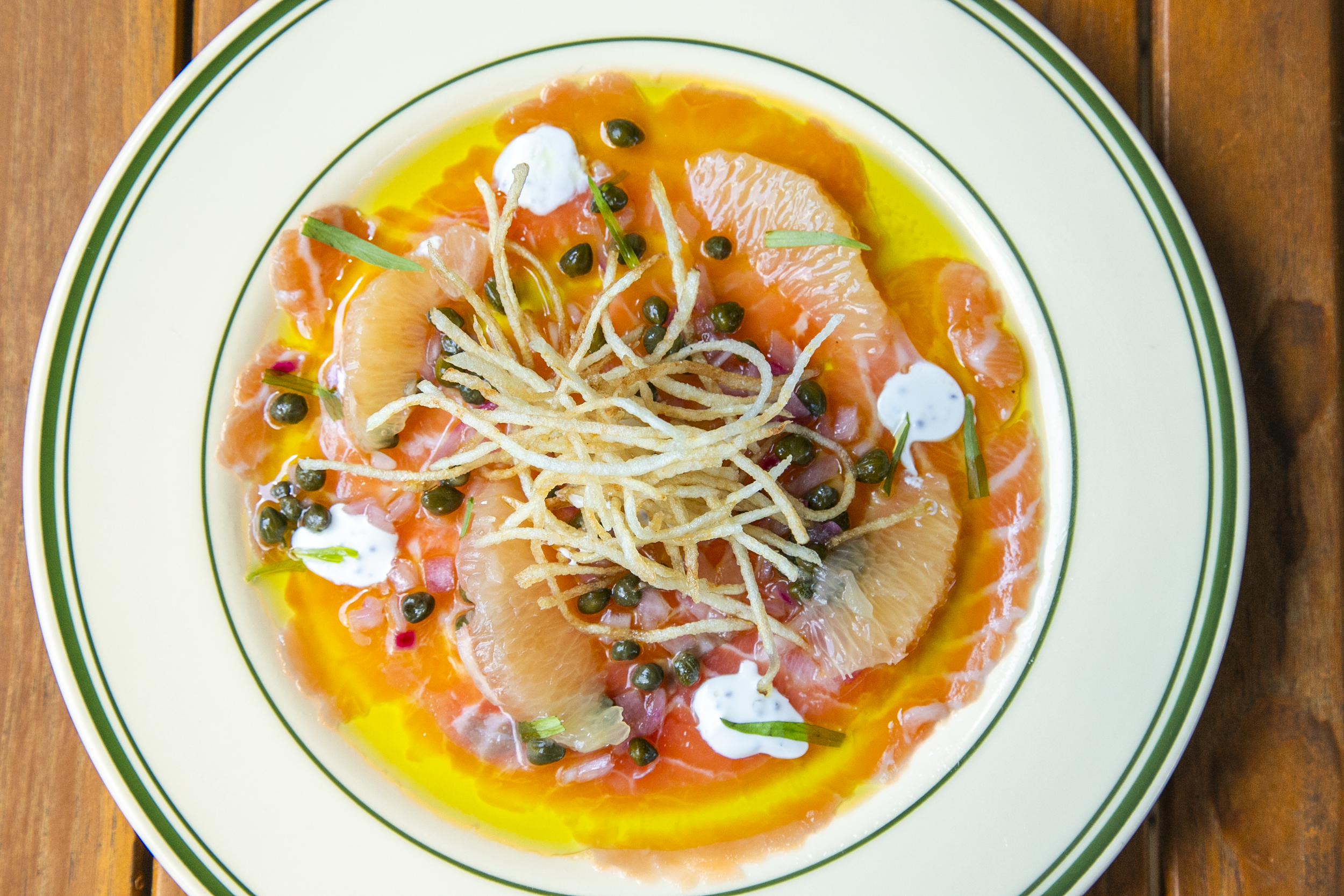 a plate of food on a table