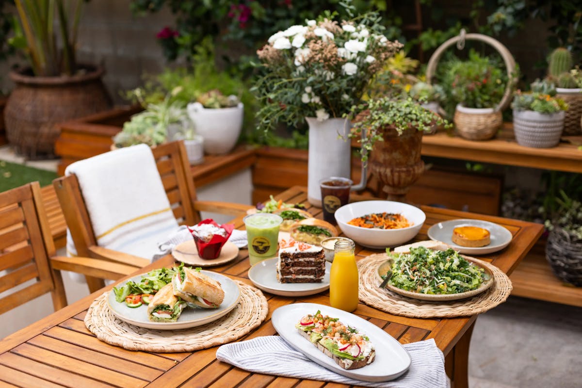 food on a table